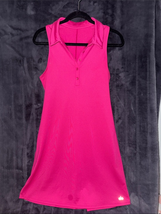 ALO Yoga Dresses & Skirts - ALO Yoga Sleeveless Polo Dress in Hot Pink